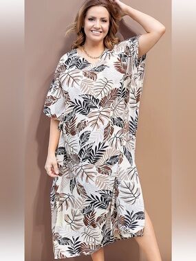 Brandis Dress Out Loud Regular Cheat the Heat Island Caftan XL